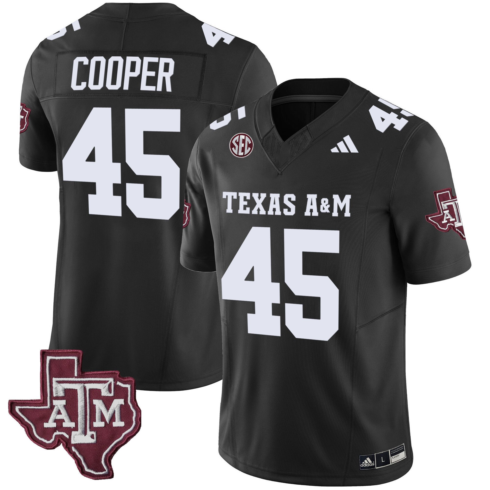 Men Texas A&M Aggies #45 Cooper Black 2024 Vapor Limited NCAA Jersey style 1->indianapolis colts->NFL Jersey